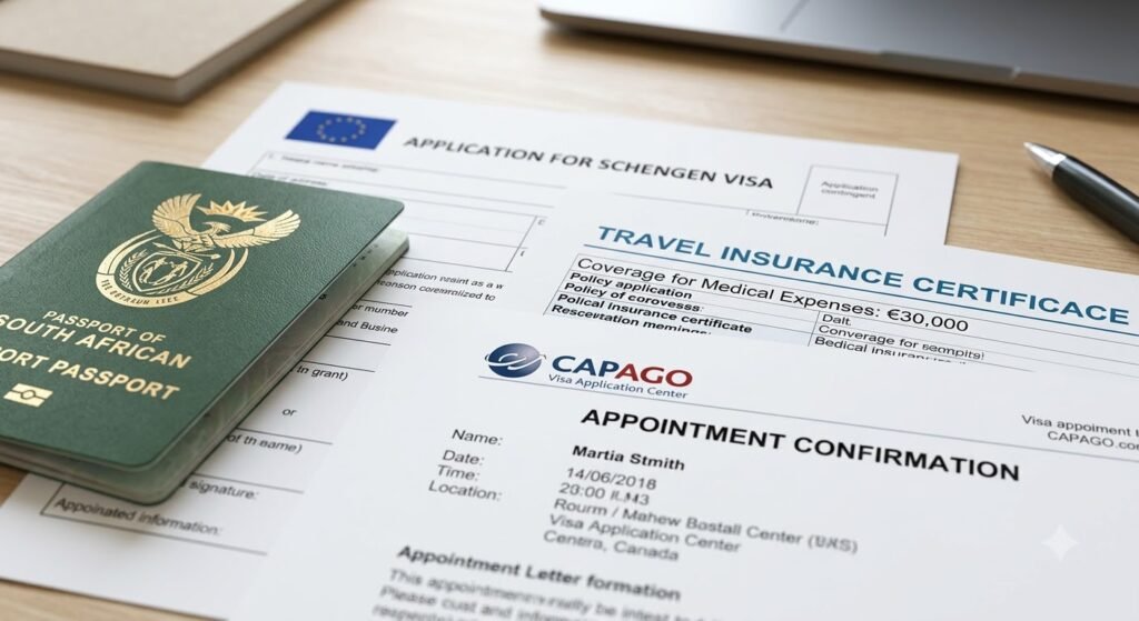 Schengen visa requirements for flights to France from South Africa CAPAGO