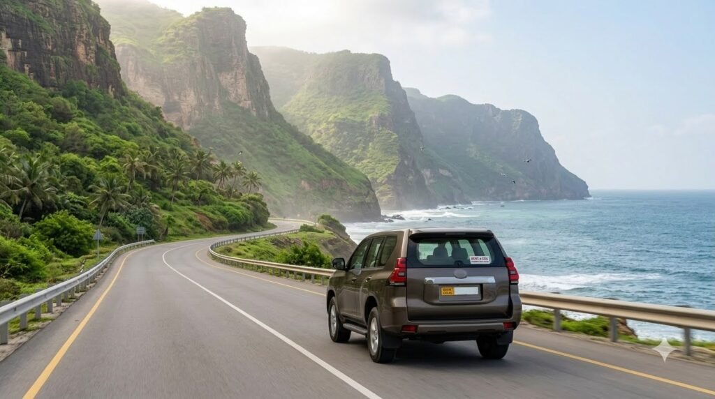 Salalah Oman road trip by rental car